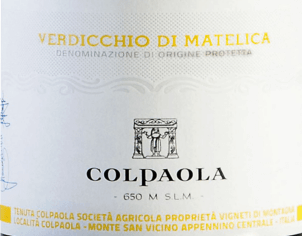 Colpaola 2022 Verdicchio di Matelica