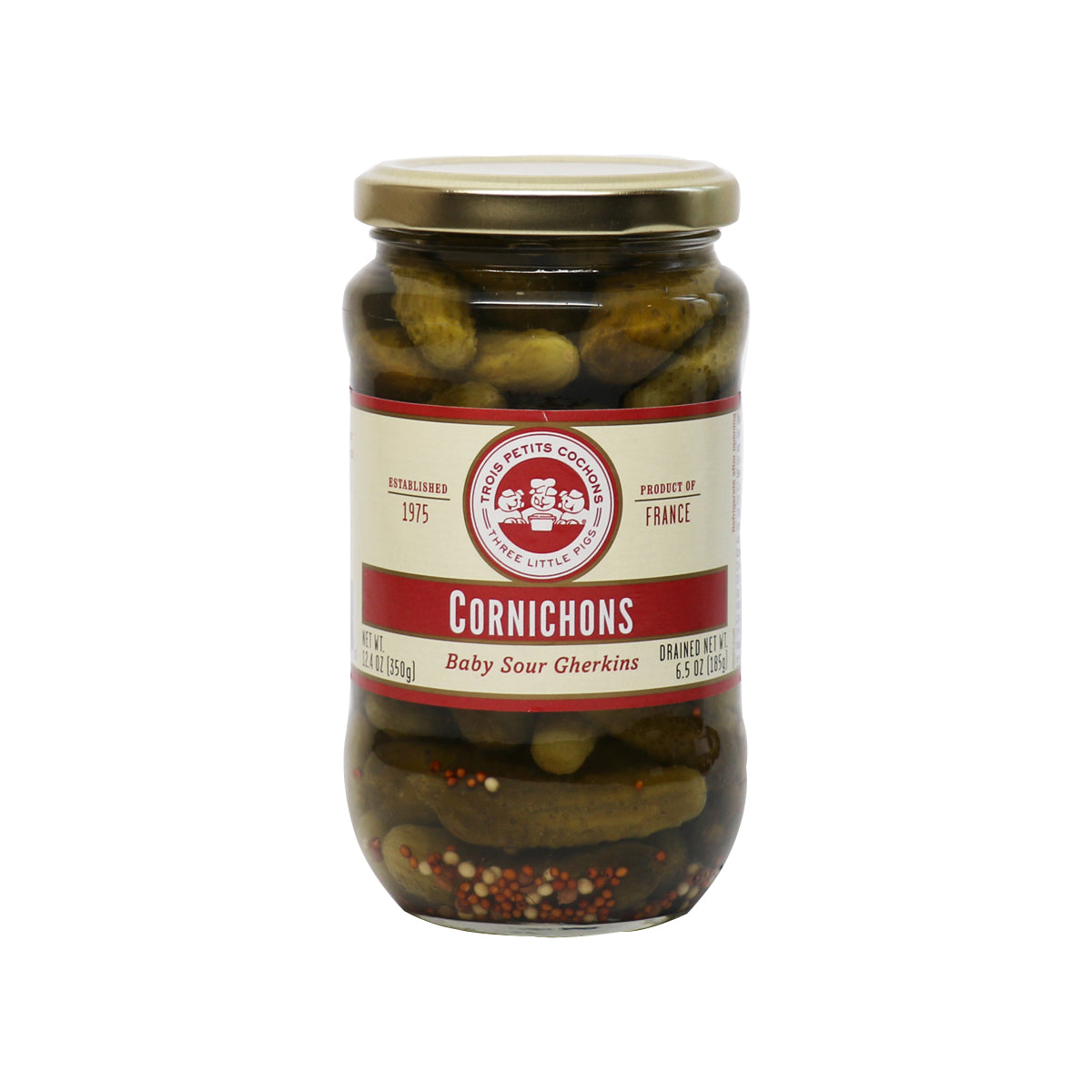 Trois Petits Cochons Cornichons 12oz jar