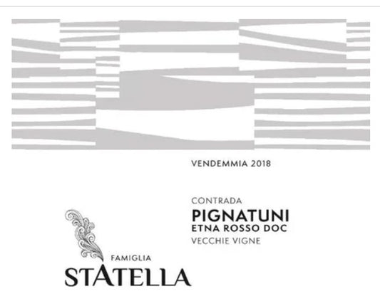 Famiglia Statella 2021 Etna Rosso 'Pignatuni' Vecchie Vigne 2019 (Red wine of Sicily) 112 cal/glass